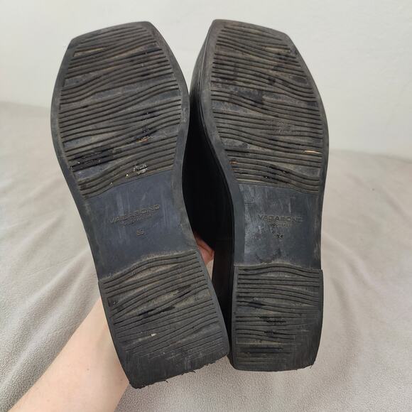 Vagabond Atelier Juno Sandals Womens 39 9 Black Leather Chunky Platform Slides - Picture 9 of 11